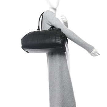 CHANEL Caviar Square Stitched Large Satchel Black
