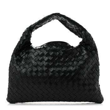BOTTEGA VENETA Calfskin Intrecciato Small Hop Black
