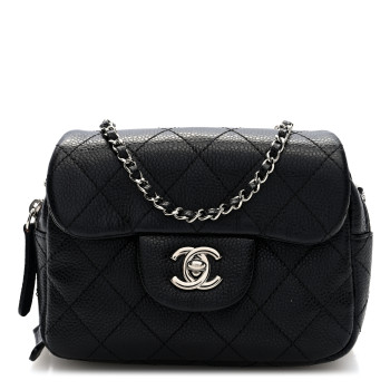 CHANEL Caviar Quilted New Mini Flap Black