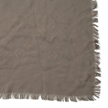 LOUIS VUITTON Silk Wool Monogram Shawl Verone