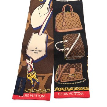 LOUIS VUITTON Silk Monogram Tribute To Bandeau Marron