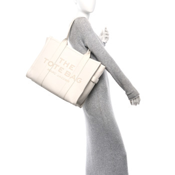 MARC JACOBS Grained Calfskin Large The Tote Bag Cotton