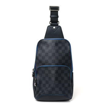 LOUIS VUITTON Damier Graphite Avenue Sling Backpack Blue