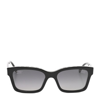 CHANEL Acetate Square Sunglasses 5417 Black