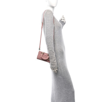 CHRISTIAN DIOR Lambskin Cannage Dioramour Micro Lady D-Joy Melacoton