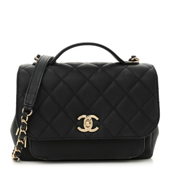 CHANEL Caviar Quilted Medium Business Affinity Flap Black