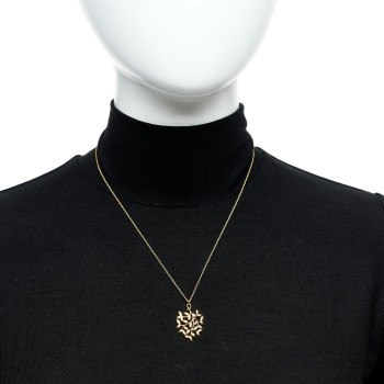 TIFFANY 18K Yellow Gold Small Paloma Picasso Olive Leaf Pendant Necklace
