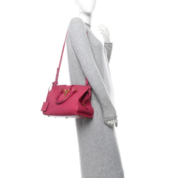 SAINT LAURENT Calfskin Small Classic Y Cabas Fuchsia