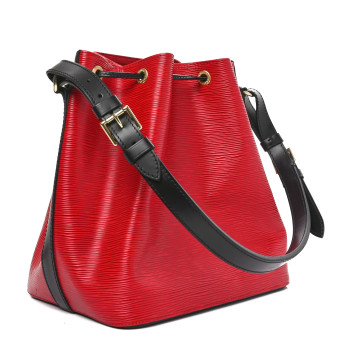 LOUIS VUITTON Epi Petit Bi-Color Noe Castillan Red Black