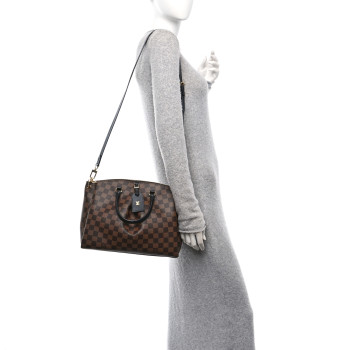 LOUIS VUITTON Damier Ebene Odeon Tote MM Black