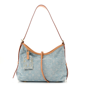 LOUIS VUITTON Monogram Denim CarryAll PM Sky Blue