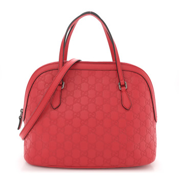GUCCI Guccissima Medium Dome Bag Red