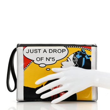 CHANEL Patent Just a Drop of N°5 Comic Coco Clutch