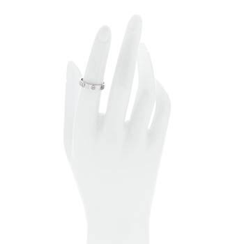 CARTIER 18K White Gold 3.5mm LOVE Wedding Band Ring 52 6