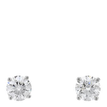 TIFFANY Platinum Diamond .80ctw Solitaire Earrings