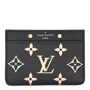 LOUIS VUITTON Empreinte Card Holder Black Beige