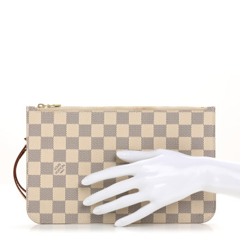 LOUIS VUITTON Damier Azur Neverfull MM GM Pochette