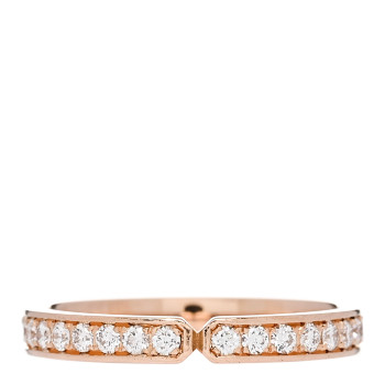 HERMES 18K Rose Gold Diamond PM Ever Kelly Wedding Band Ring 49 5