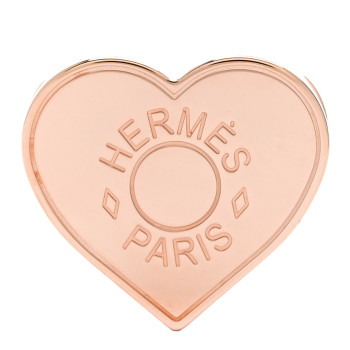 HERMES Rose Gold Plated Brass Mini Coeur Twilly Scarf Ring