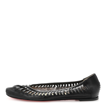 CHRISTIAN LOUBOUTIN Nappa Gazelle Flats 40 Black