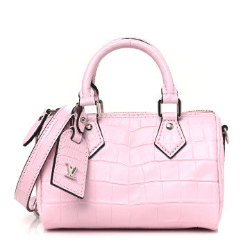 LOUIS VUITTON Alligator Nano Speedy Pink