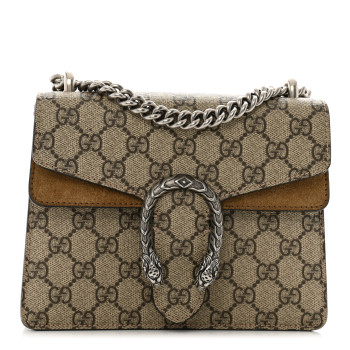 GUCCI GG Supreme Monogram Mini Dionysus Shoulder Bag Taupe
