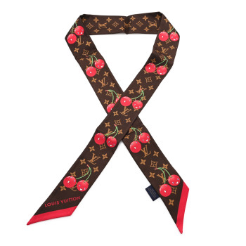 LOUIS VUITTON LV X TM Silk Monogram Cerises Bandeau Brown