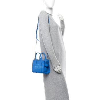 MARC JACOBS Grained Calfskin Micro The Tote Bag Scuba Pool