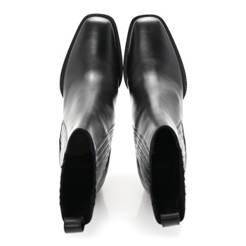 FENDI Vitello Ankle Boots 38.5 Black
