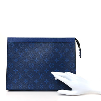 LOUIS VUITTON Monogram Eclipse Pochette Voyage MM Pacific Blue