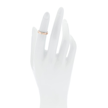 CARTIER 18K Pink Gold Diamond 3mm C De Cartier Wedding Band Ring 46 3.75