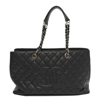 CHANEL Caviar Quilted XL Grand Shopping Tote GST Black