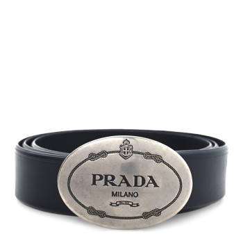 PRADA Saffiano Buckle Belt 110 44 Black