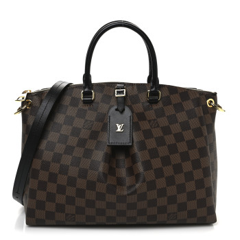 LOUIS VUITTON Damier Ebene Odeon Tote MM Black