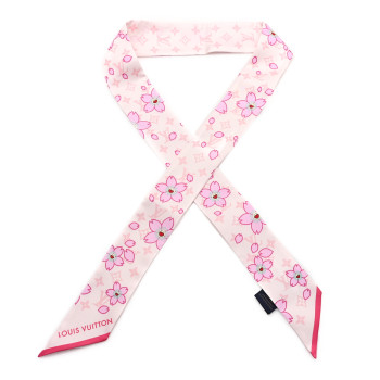 LOUIS VUITTON LV X TM Silk Monogram Cherry Blossom Bandeau White