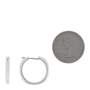 TIFFANY Sterling Silver Square Cushion Hoop Earrings