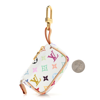 LOUIS VUITTON LV x TM Monogram Multicolor Micro Pochette White