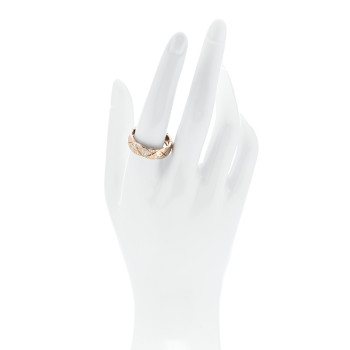 CHANEL 18K Beige Gold Diamond Small Coco Crush Ring 61 9.75