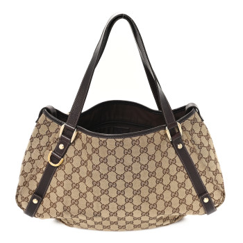 GUCCI Monogram Medium Abbey Shoulder Bag Dark Brown