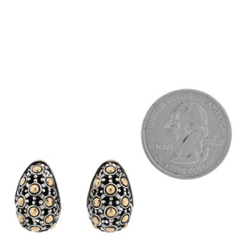 JOHN HARDY Sterling Silver 18K Yellow Gold Jaisalmer Dot Buddha Belly Earrings