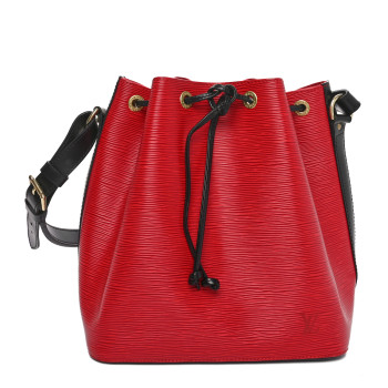 LOUIS VUITTON Epi Petit Bi-Color Noe Castillan Red Black