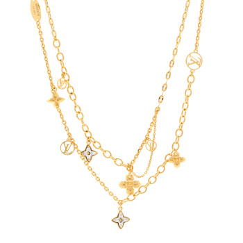 LOUIS VUITTON Metal Crystal Blooming Supple Necklace