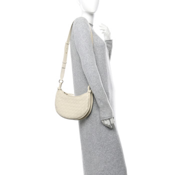 BOTTEGA VENETA Nappa Intrecciato Small Gemelli Multipocket Bag Sea Salt