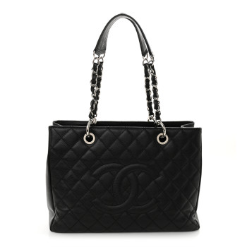 CHANEL Caviar Quilted Grand Shopping Tote GST Black