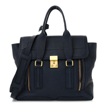 3.1 PHILLIP LIM Textured Calfskin Medium Pashli Satchel Ink