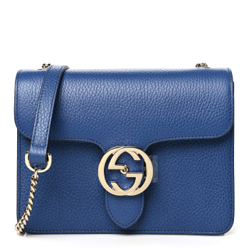 GUCCI Dollar Calfskin Small Interlocking G Shoulder Bag Caspian