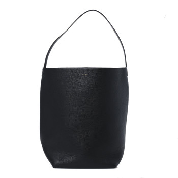 THE ROW Grained Calfskin Large N/S Park Tote Black