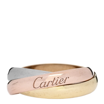 CARTIER 18K Pink Yellow White Gold Small Trinity Ring 47 4