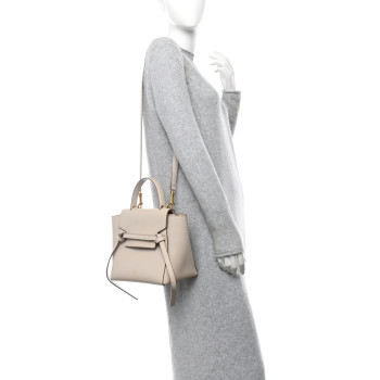 CELINE Grained Calfskin Micro Belt Bag Light Taupe