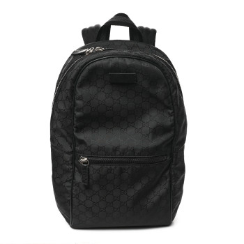 GUCCI Nylon Monogram Slim Backpack Black
